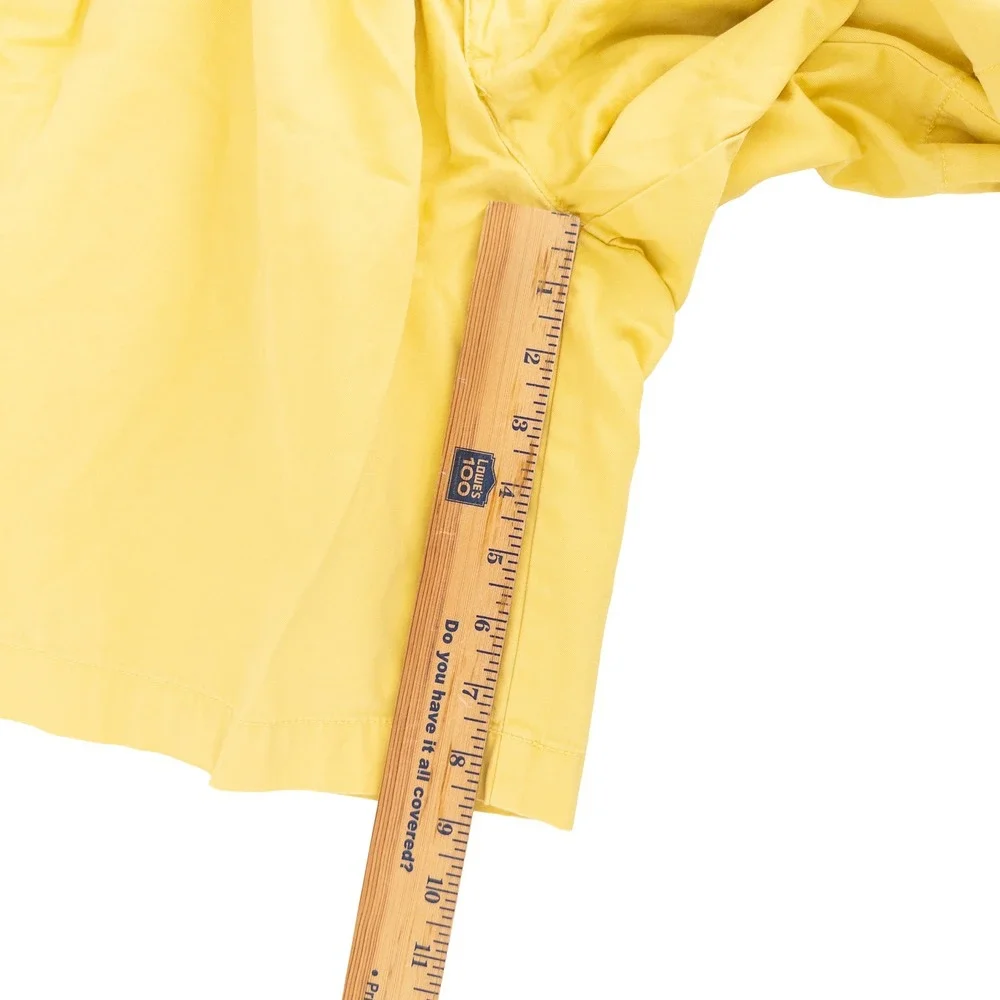 Vintage Polo Ralph Lauren Mens 36 Tyler Shorts Yellow Pleated Cotton Chino 90s